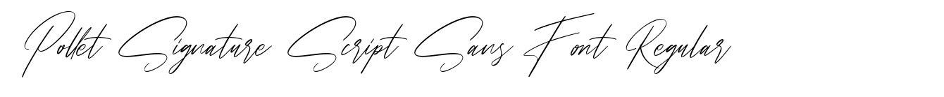 Pollet Signature Script Sans Font Regular